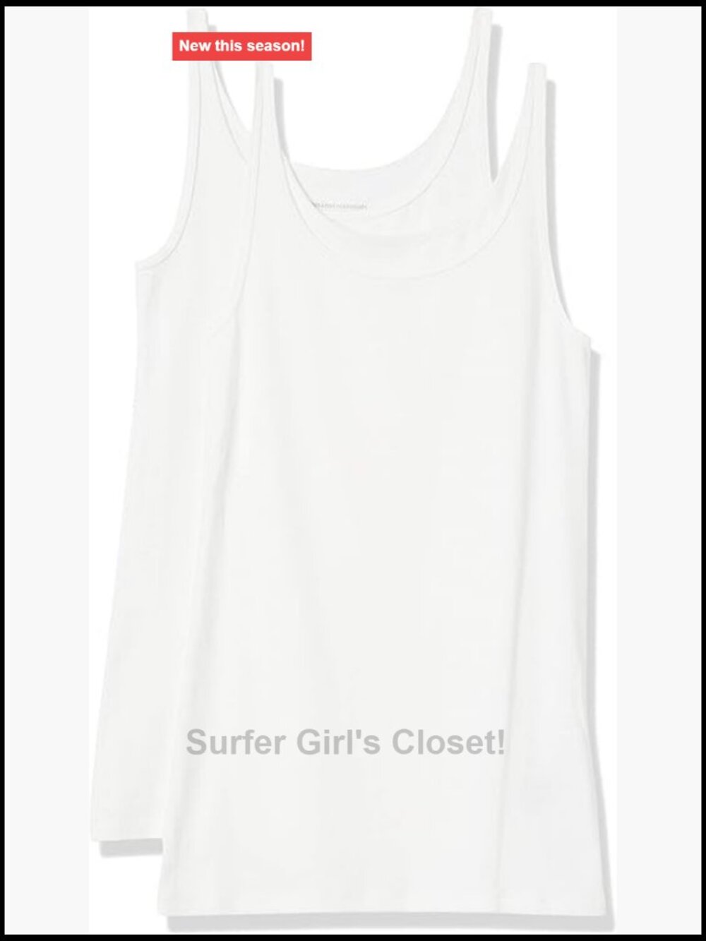 Slim Fit Thin Strap Tank Top 2-Pack Women's Cotton Modal